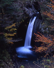 大釜の滝、旧木沢村、秋の大釜の滝、徳島