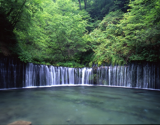 軽井沢町、白糸の滝、日本の滝百選