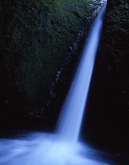 シワガラの滝、小又川渓谷、撮影位置を変えて